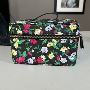 Ann Taylor Floral Black Travel Jewelry Bag